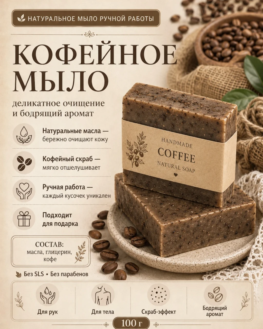 Product card design — Coffee Soap — Product Card