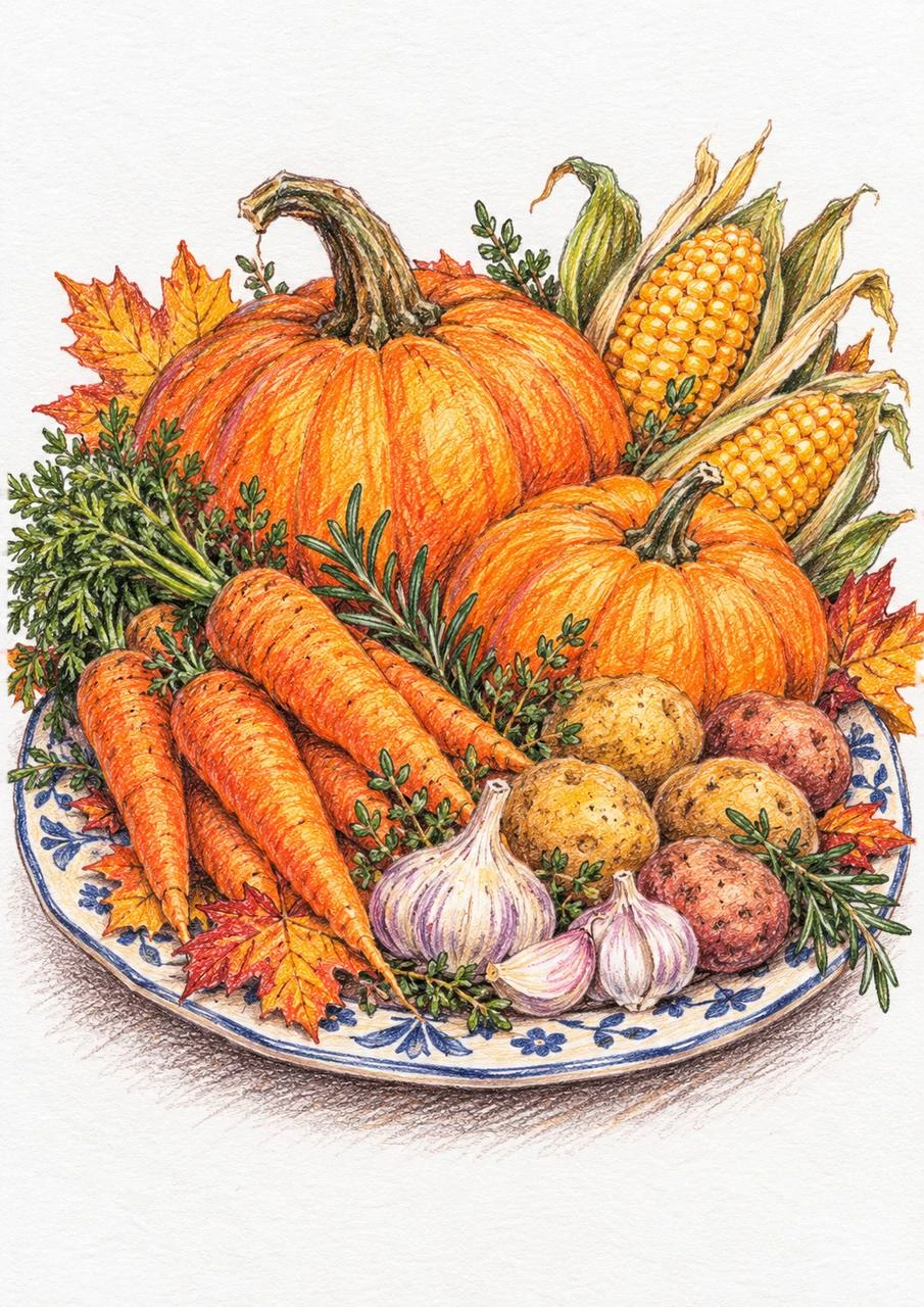 Autumn Harvest on a Platter