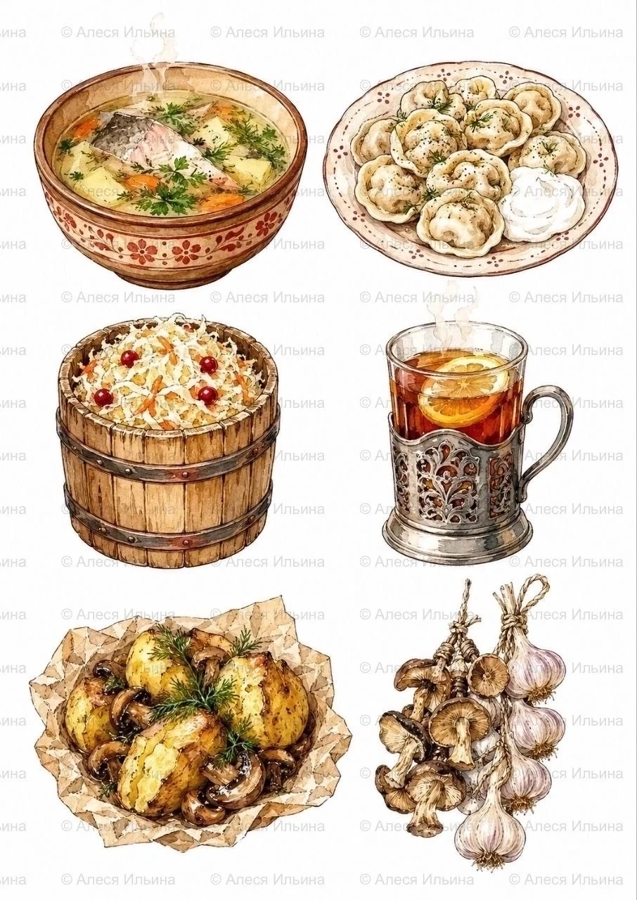 Sticker collection — Traditional Food Collection