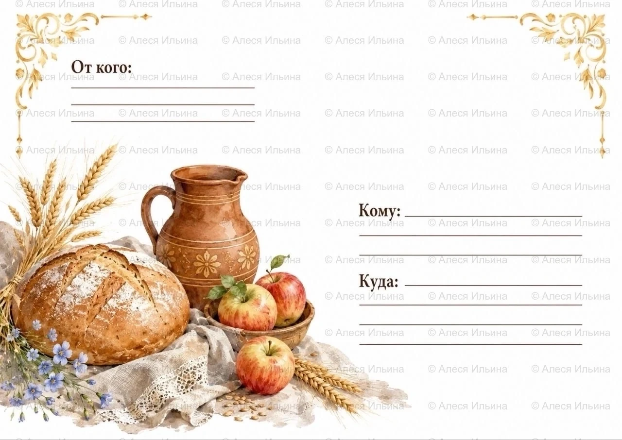 Envelope design — Rustic Bread & Apples
