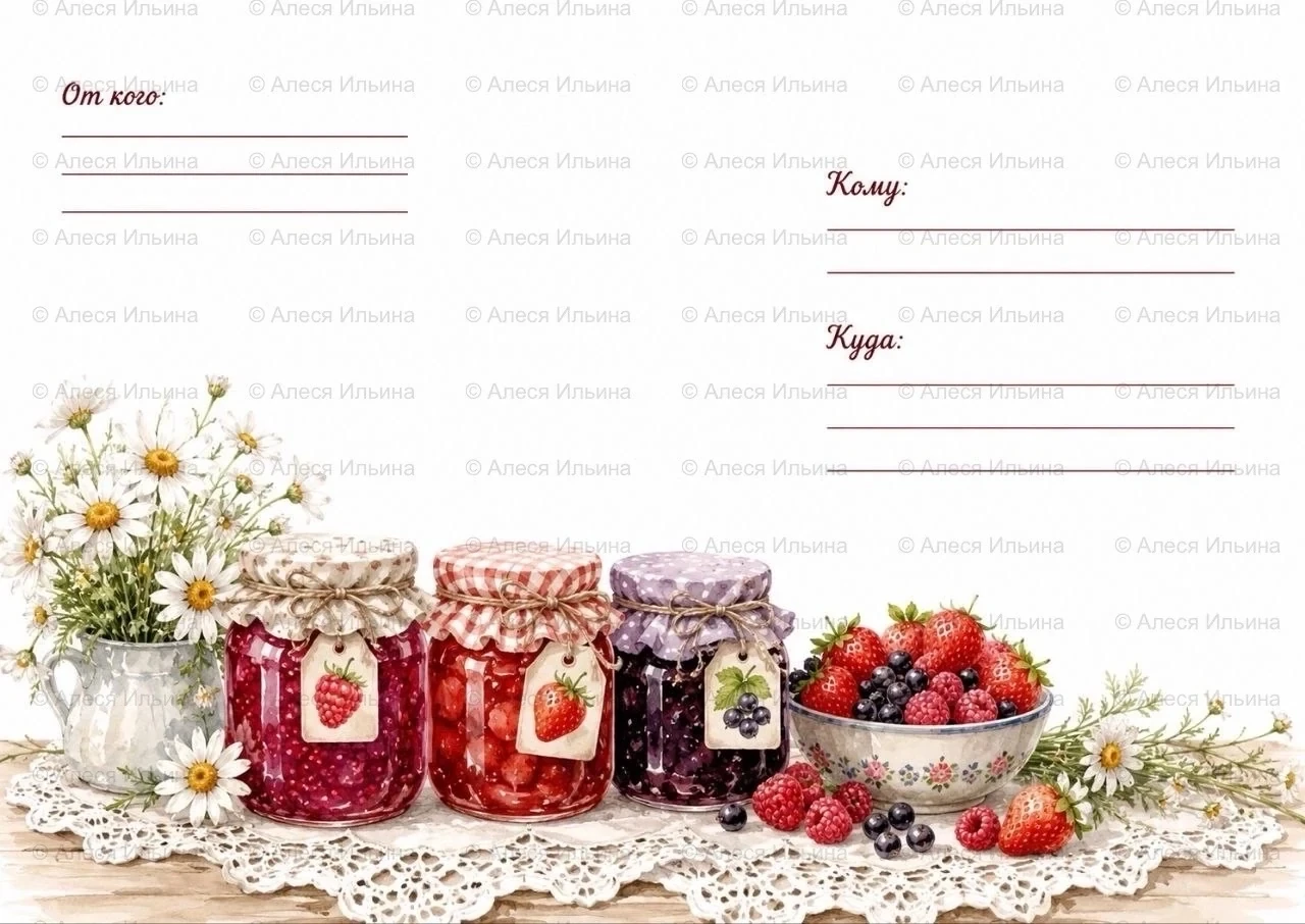 Envelope design — Berry Jam