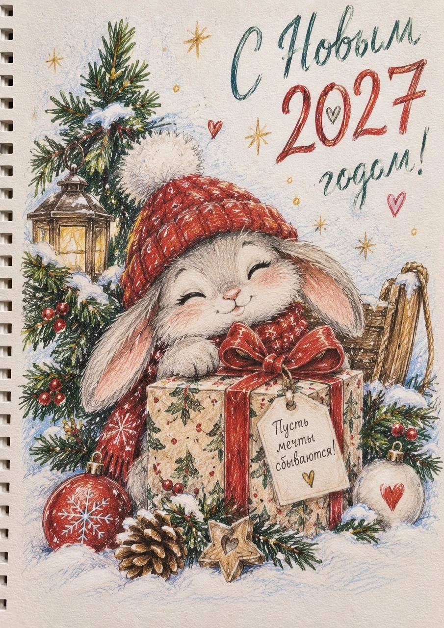 Bunny with a New Year Gift