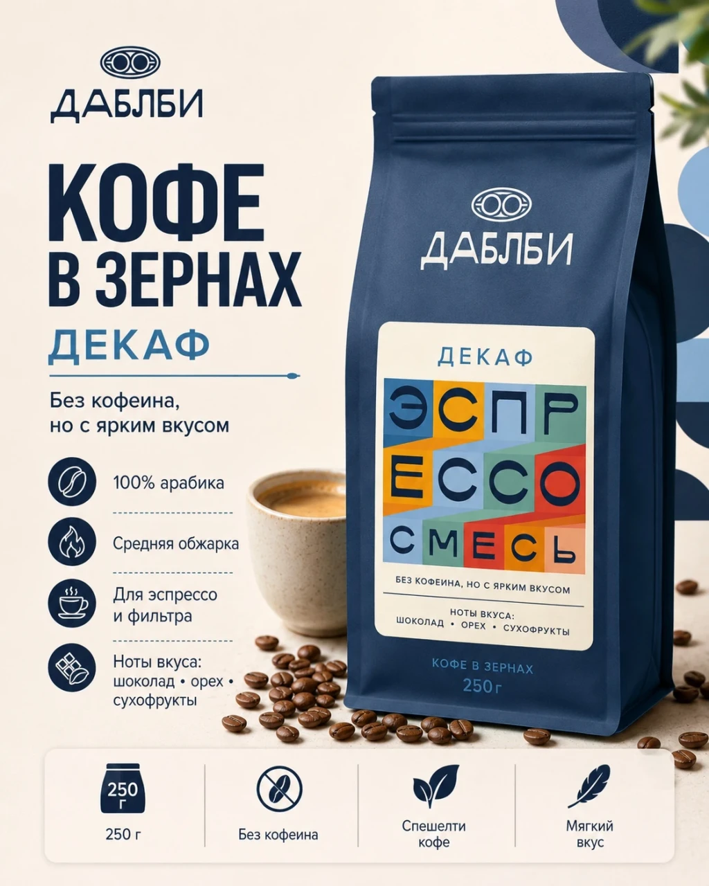 Product card design — Dabli Decaf Coffee — Product Card