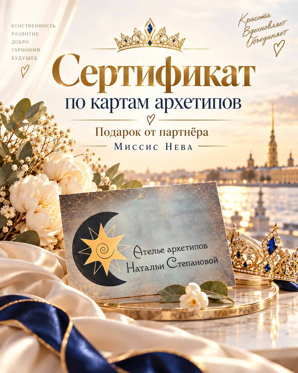 Certificate of Archetype Cards for the Miss Neva Pageant