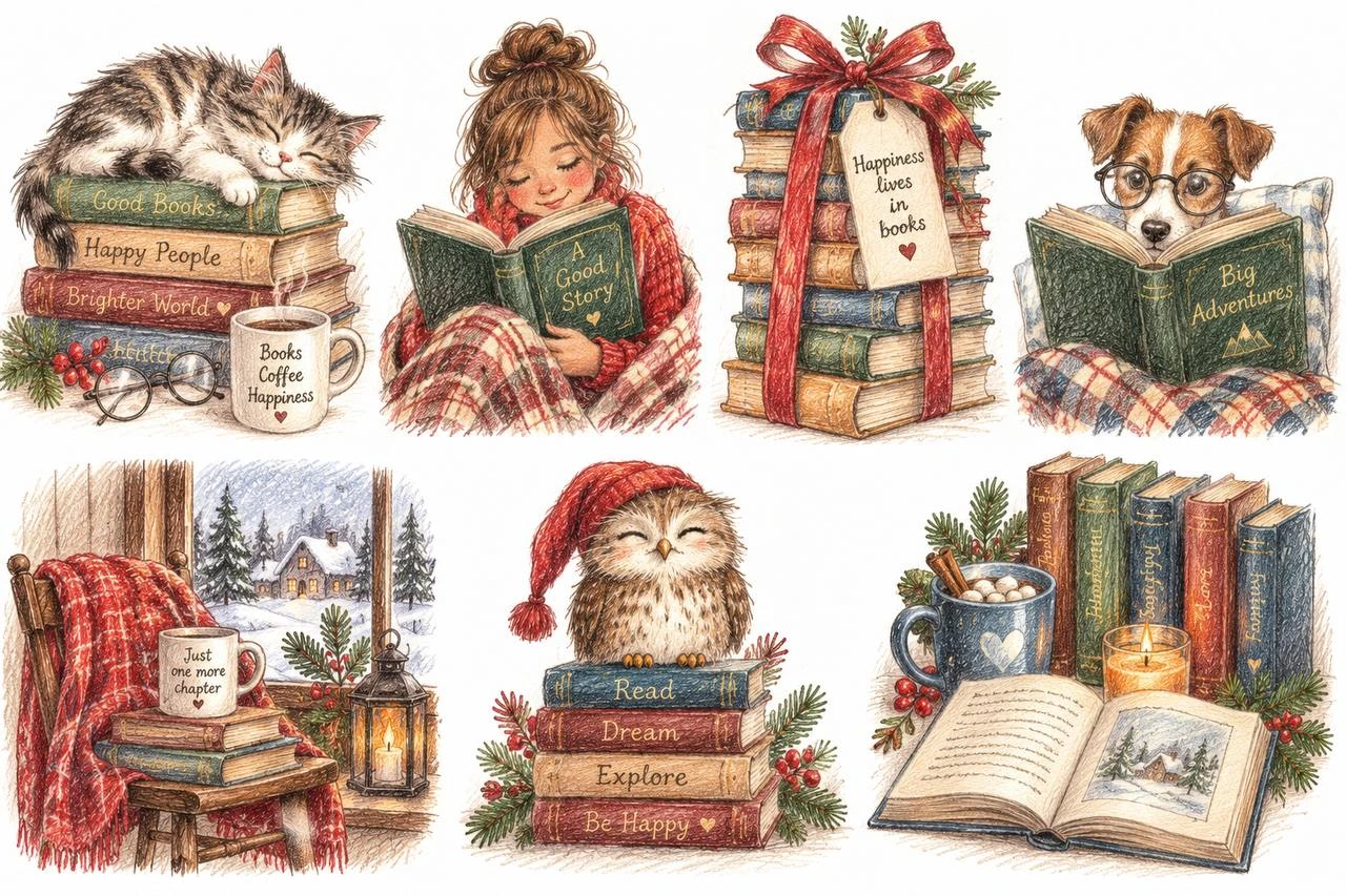 Cozy Reading Sticker Collection