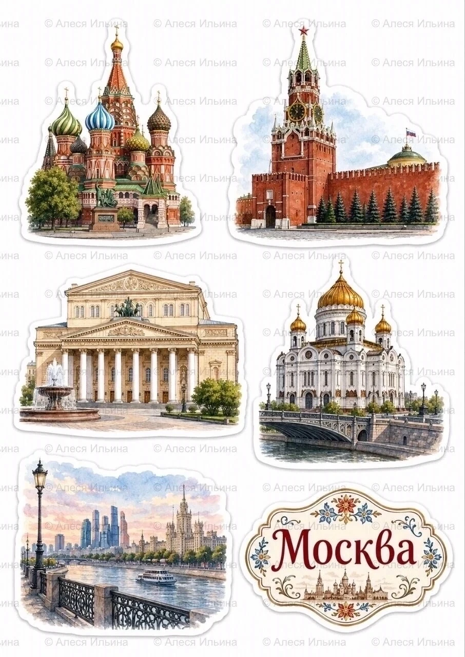 Sticker collection — Moscow Classics