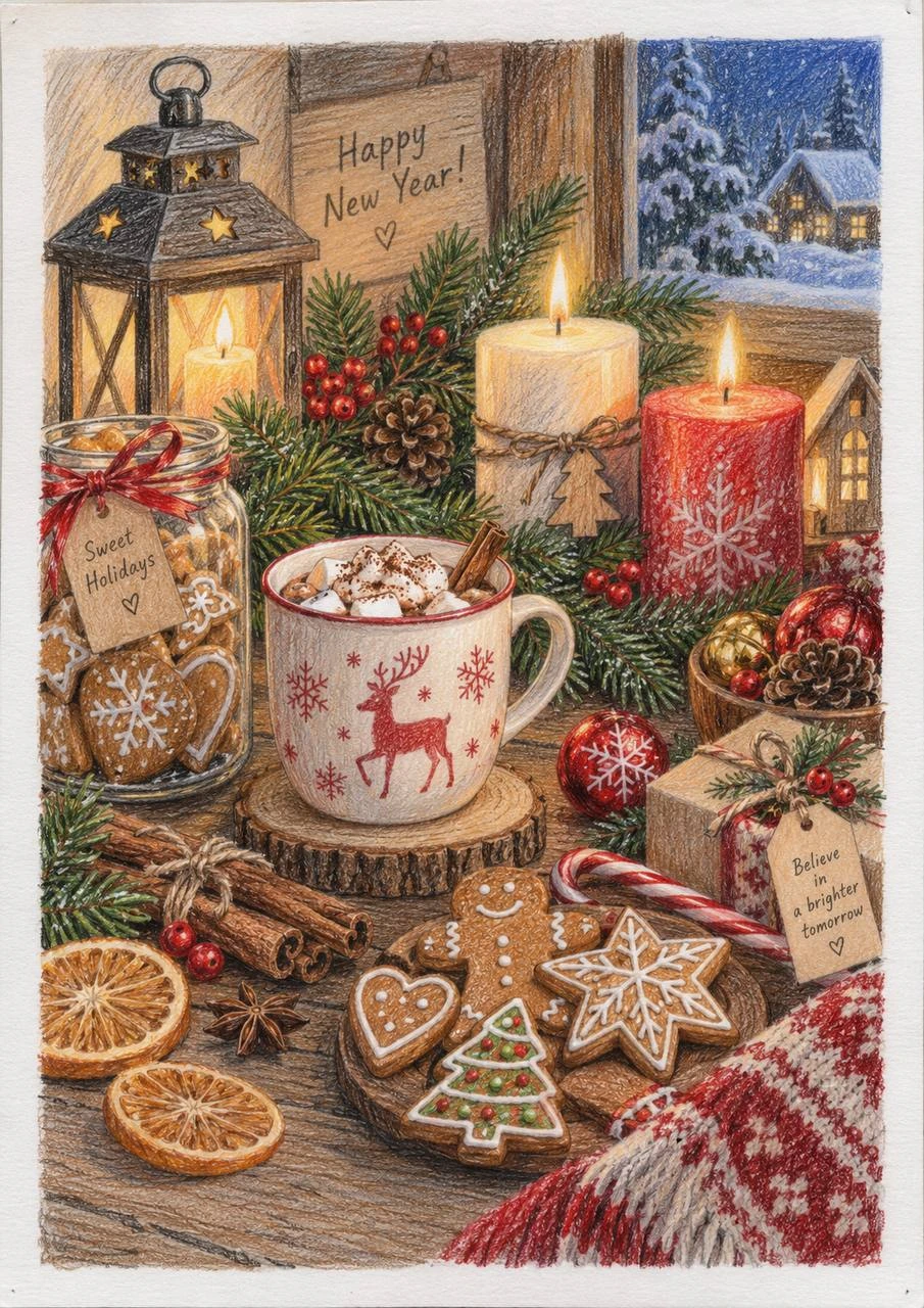 Winter Evening with Cocoa and Gingerbread