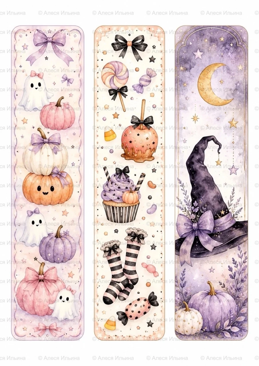 Bookmark collection — Pastel Halloween