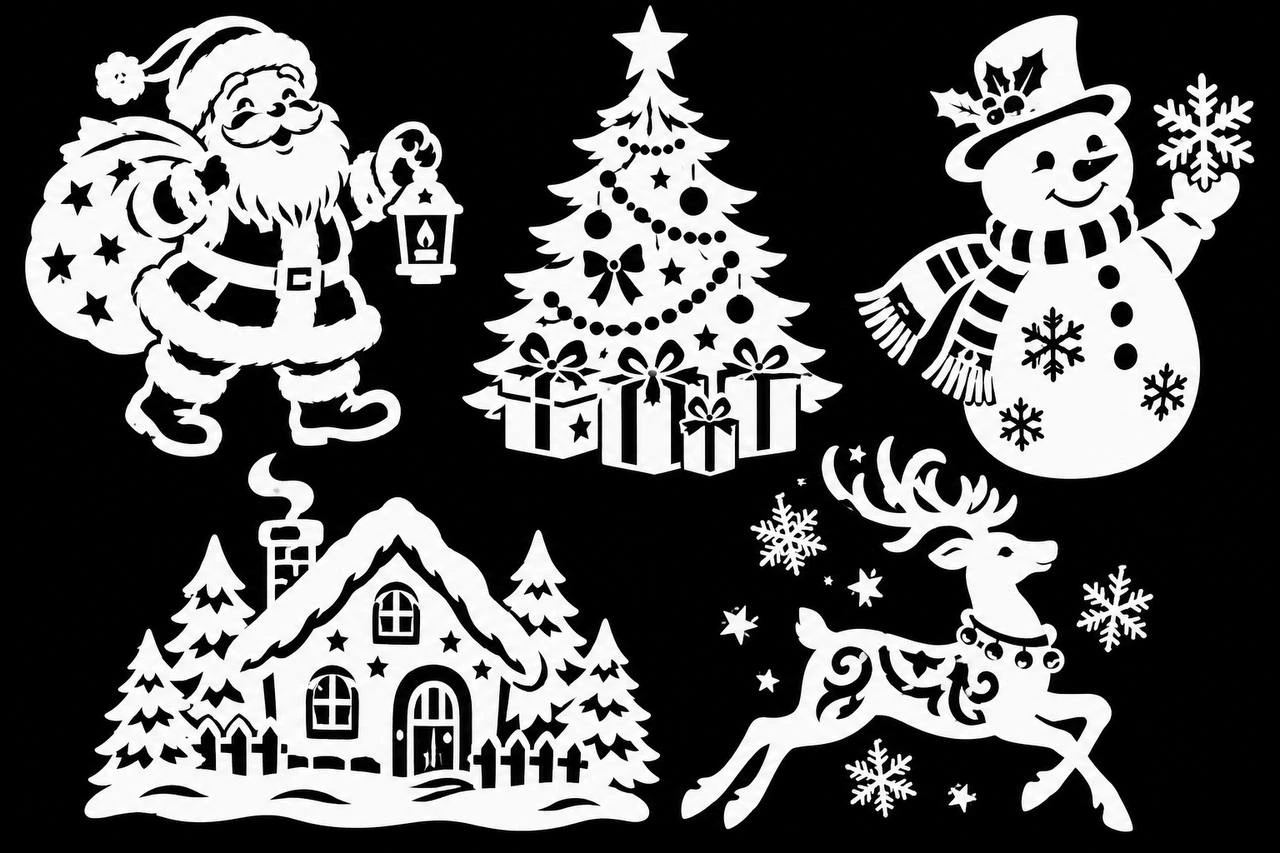 Christmas Silhouettes for Decoration