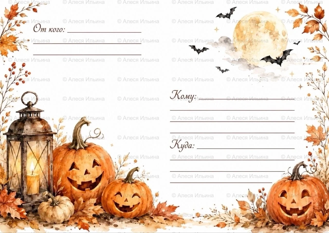 Envelope design — Halloween Envelope