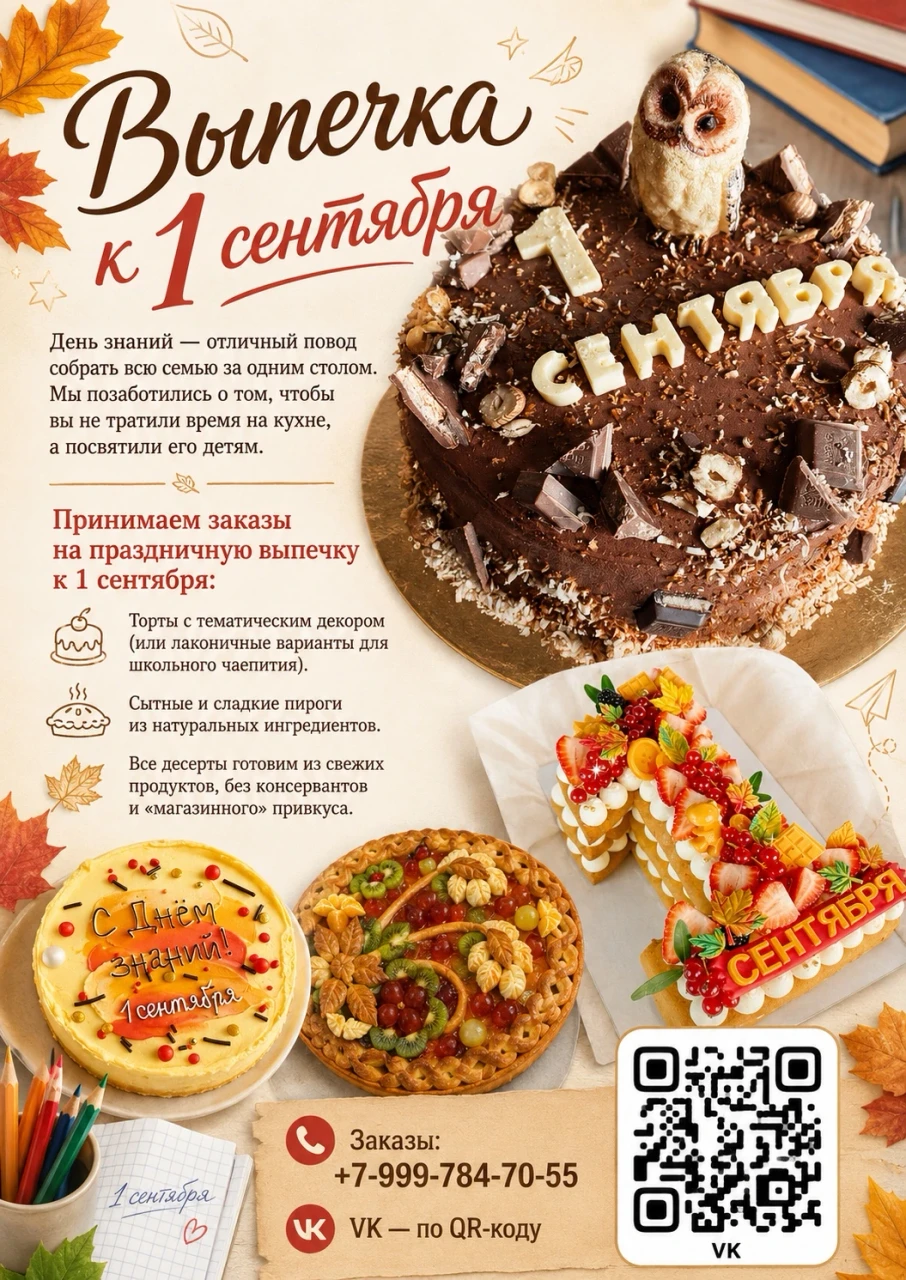 Poster and flyer design — Baking for 1 September